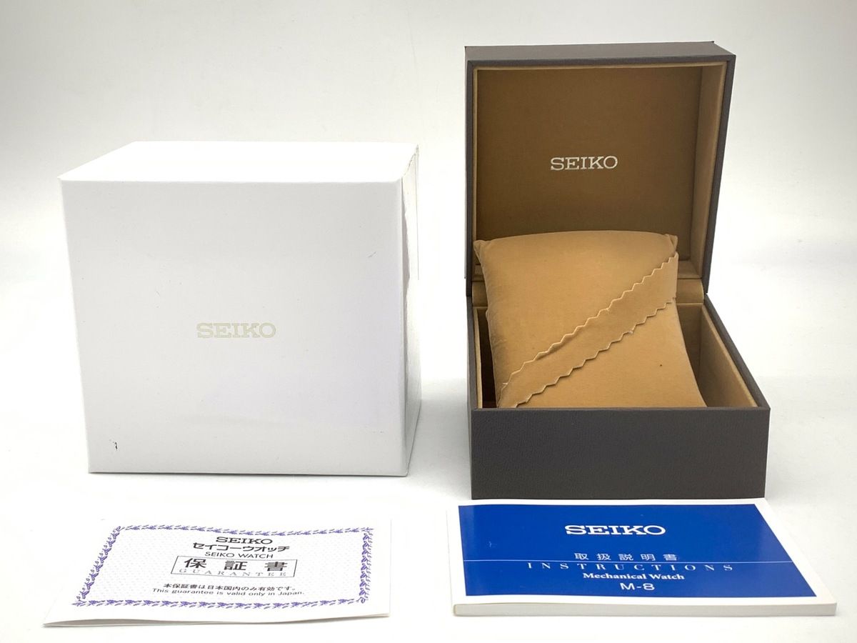  並品 セイコー プレザージュ ブラック SARY 191 4 R 39-00 Z 0 ステンレススティール 自動巻き時計 腕時計(アナログ)