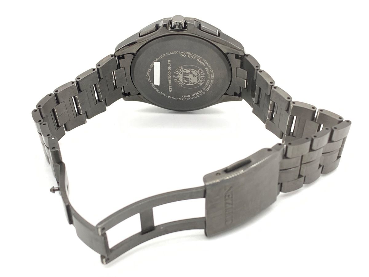 並品 シチズン アテッサ ブラック AT 9097-54 E H 820-T 023991 スーパーチタニウム