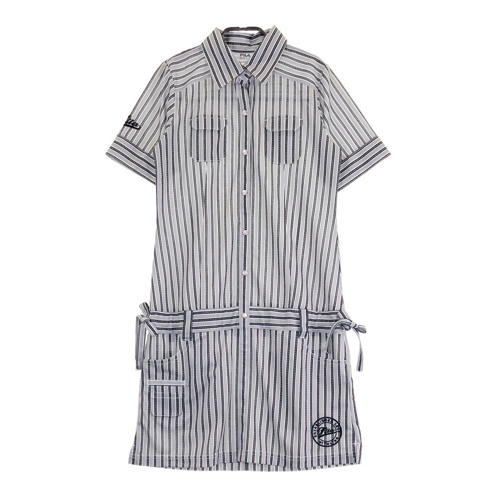 FILA ストライプ柄 半袖ワンピースS サイズ：M FILA GOLF フィラゴルフ 半袖ワンピース ストライプ柄