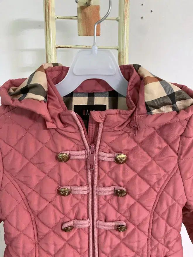 モンヴィンテージ ジュニア 130 9 Y DAKS CHECK バイ WHO キルティング ハーフ アウター