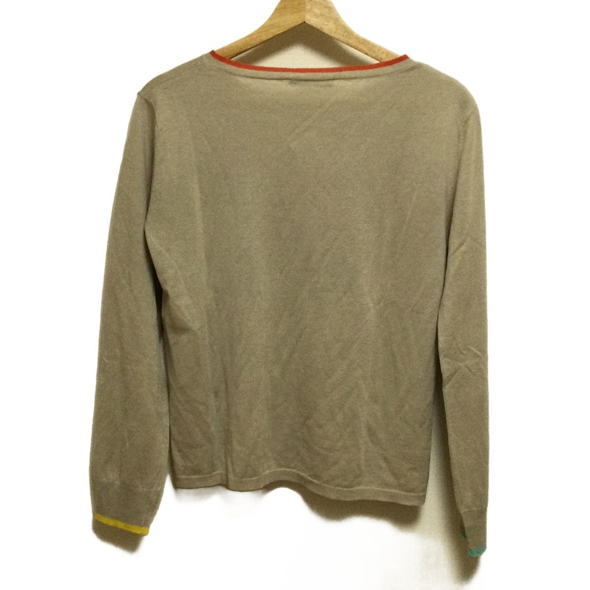 Max Mara マックスマーラ 長袖セーター サイズS レディース - ベージュ×ダークグレー×マルチ クルーネック