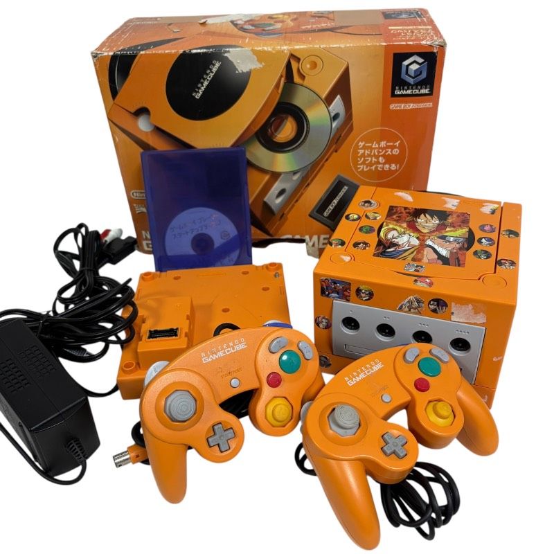 ニンテンドー ゲームキューブ エンジョイプラスパック 本体 オレンジ コントローラー ゲームボーイプレイヤー付 箱傷みあり