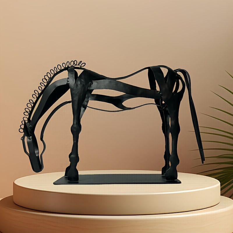 オブジェ 置物 メタルホース ウマ うま 馬 干支 正月 モダン シンプル ブラック 鉄 インテリア リビング ダイニング 玄関 寝室 装飾 オーナメント プレゼント ギフト オシャレ 棚装飾 感