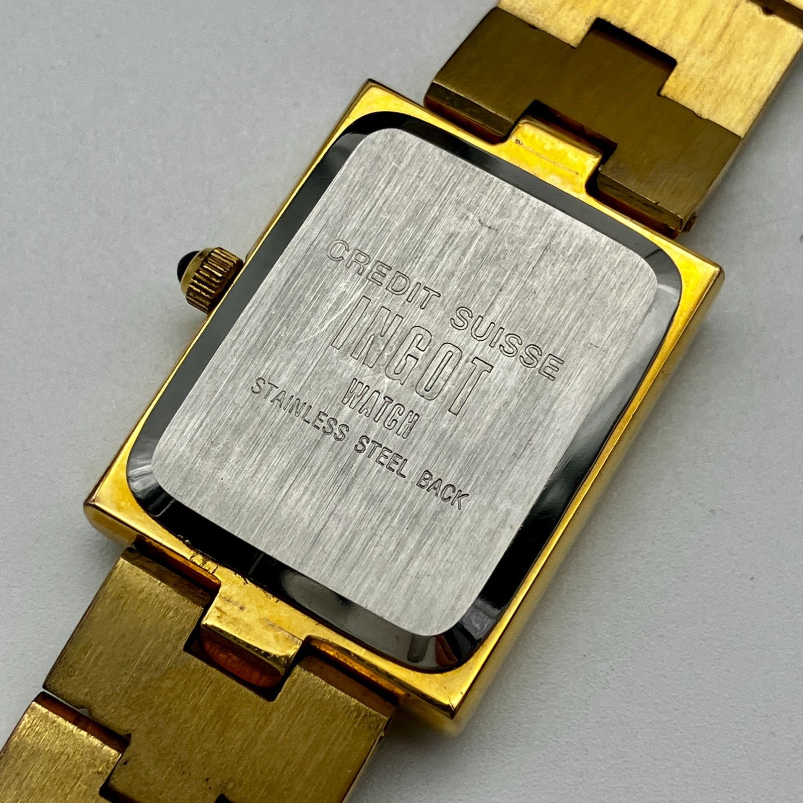 中古】クレディスイス インゴットウォッチ 純金999.9 天然ダイヤ4石