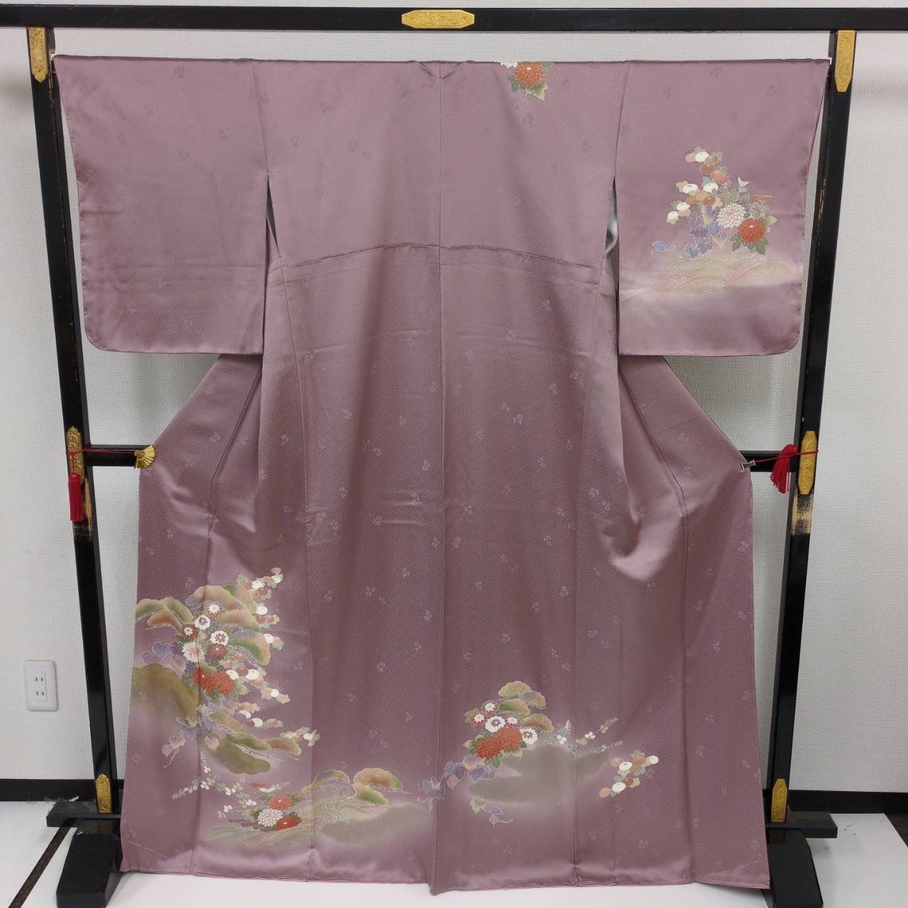 付下げ 友禅 裄67.5 上品な染め 紋無し 訪問着 正絹 着物 MK-2342