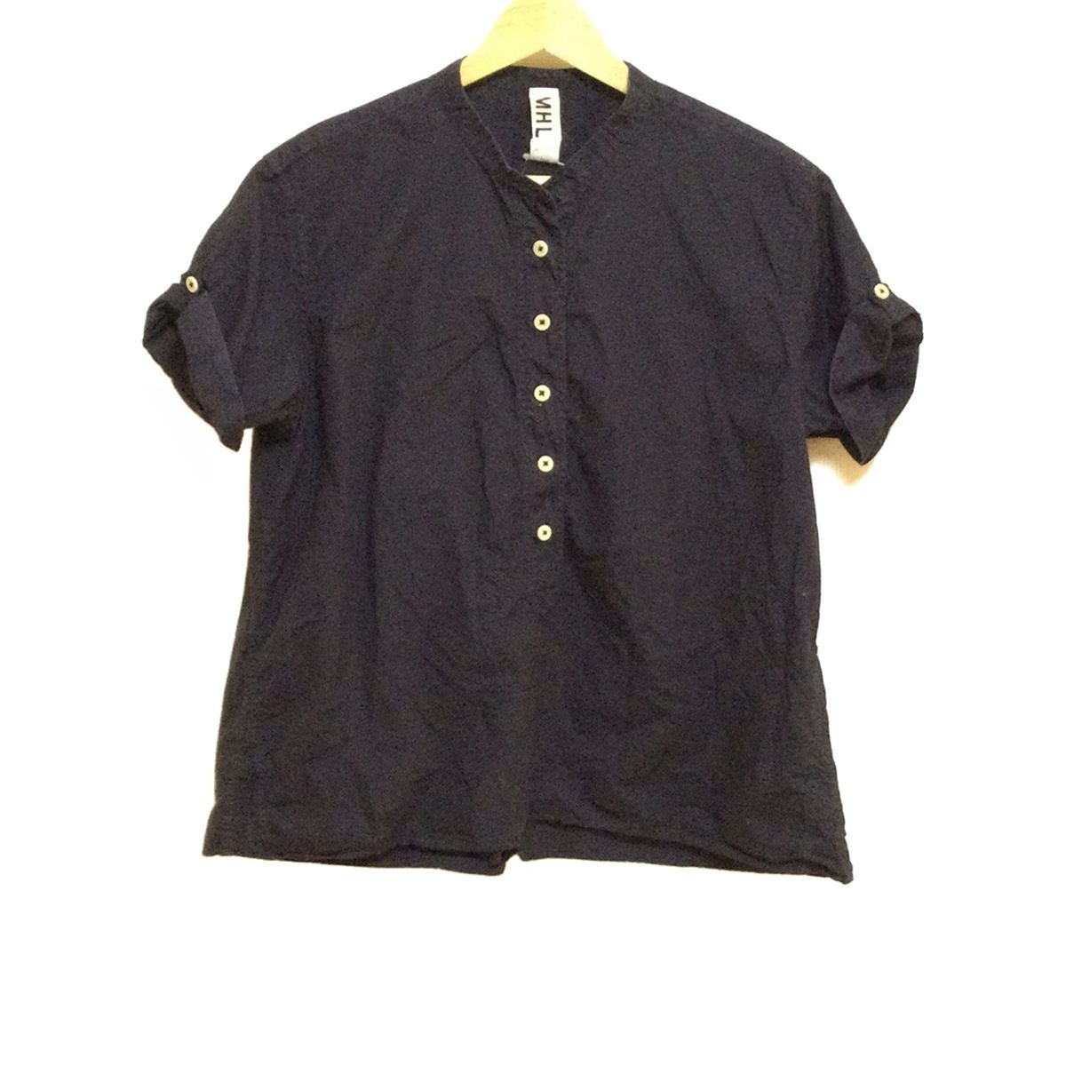 MHL. エムエイチエル 半袖シャツブラウス サイズ1 S レディース - ダークネイビー