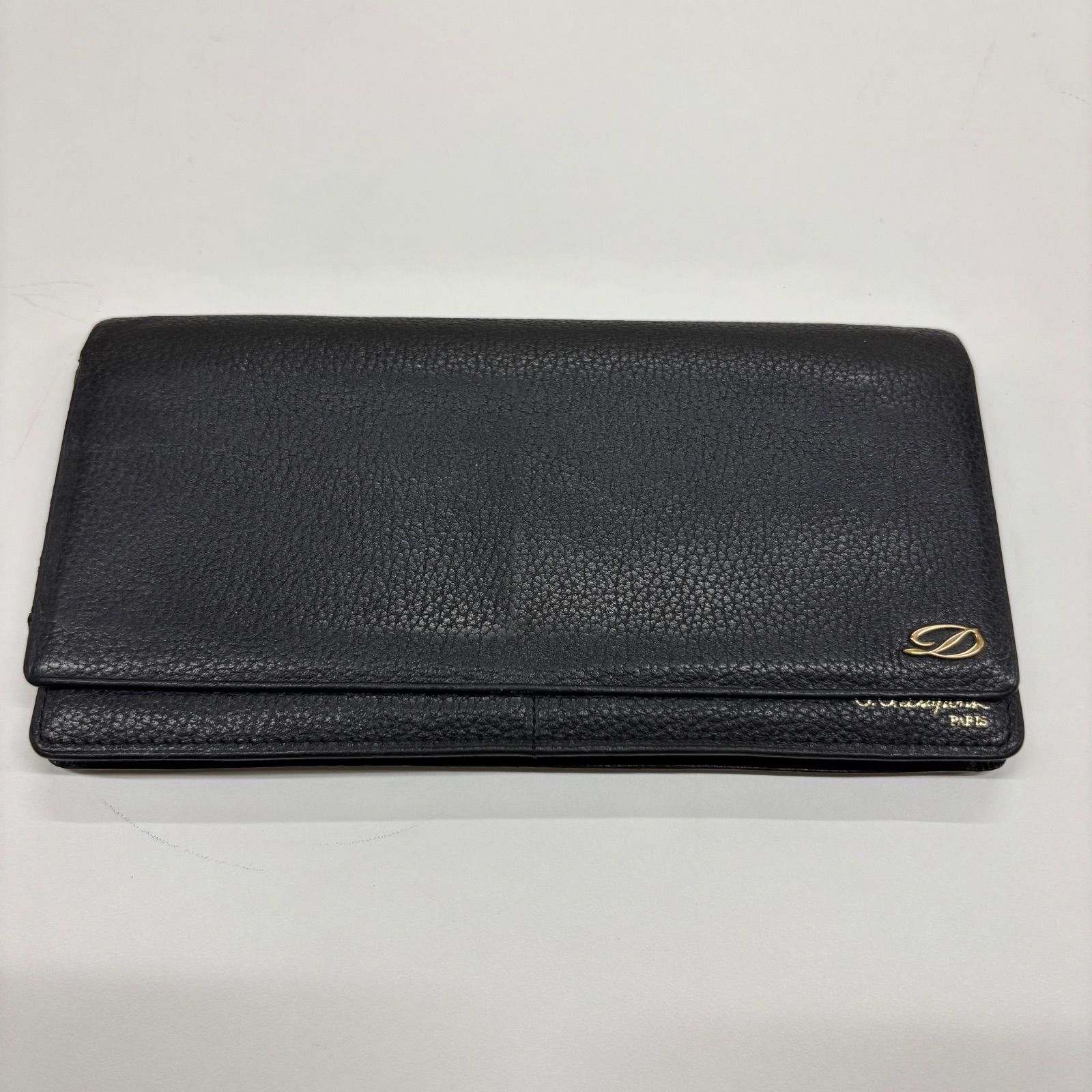 ☆ S.T. Dupont デュポン PARIS レザー 長財布 ブラック 黒 ゴールド 