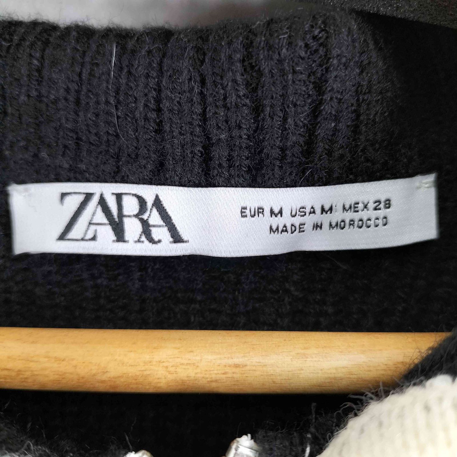 ザラ ZARA コントラストジップアップカーディガン メンズ import：M 