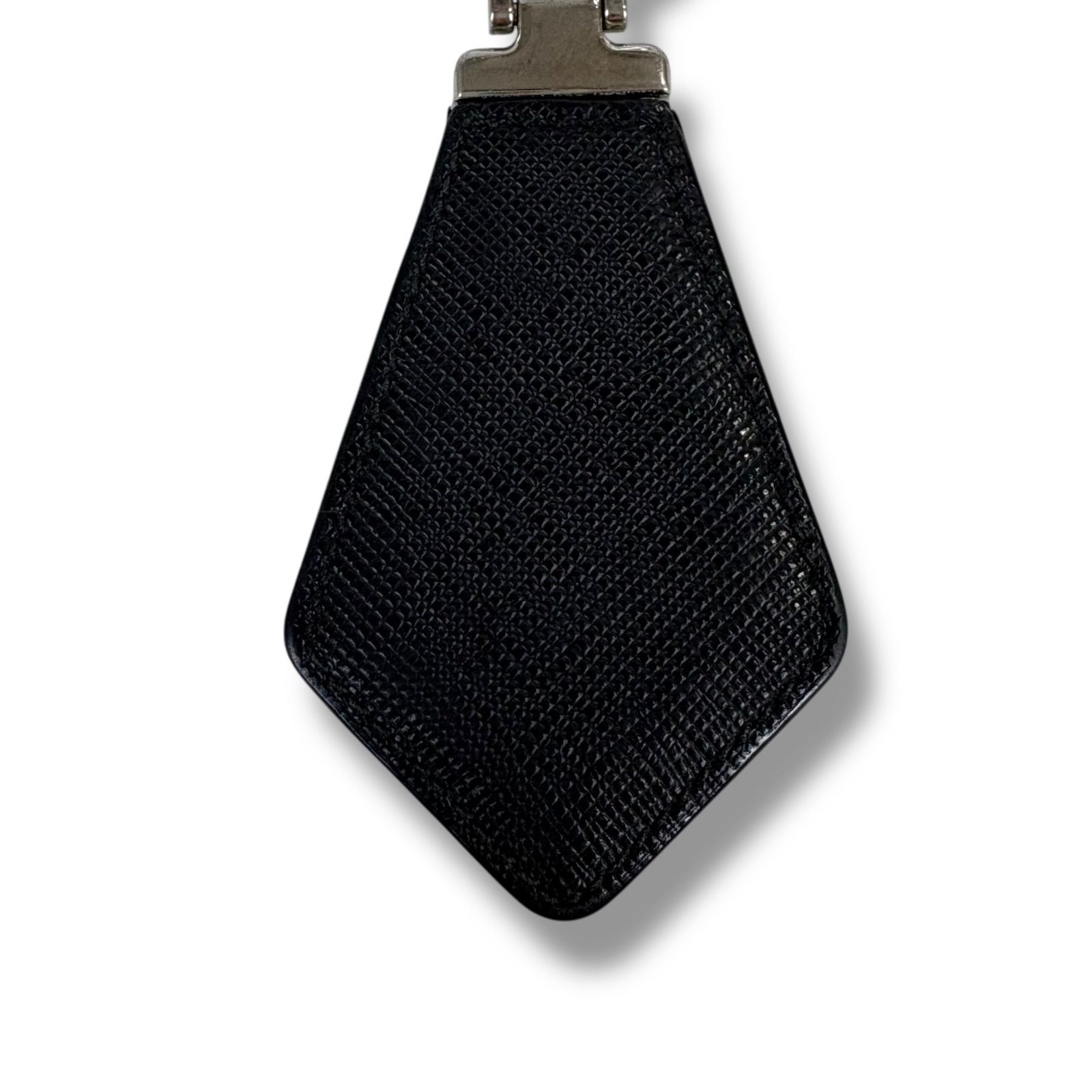 プラダ PRADA サフィアーノレザー キーチェーン トライアングルロゴ