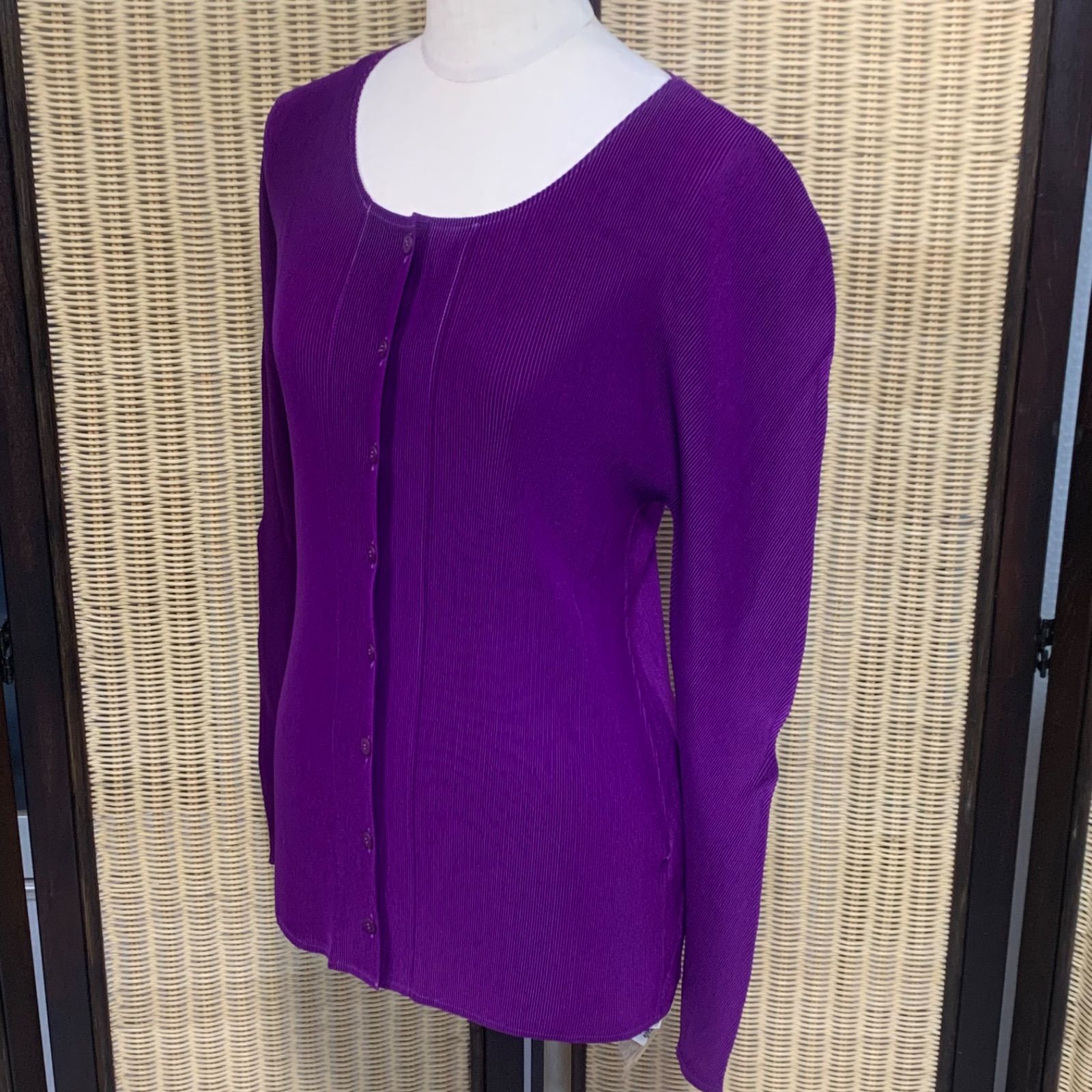 ISSEY MIYAKE イッセイミヤケ PLEATS PLEASE プリーツプリーズ 長袖 カーディガン サイズ3