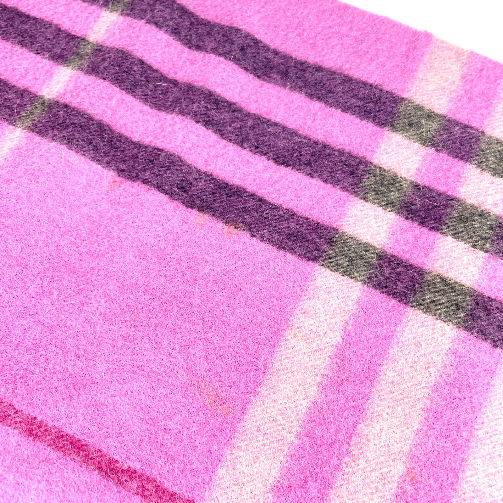 t2112 バーバリー ロンドン マフラー チェック ウール100