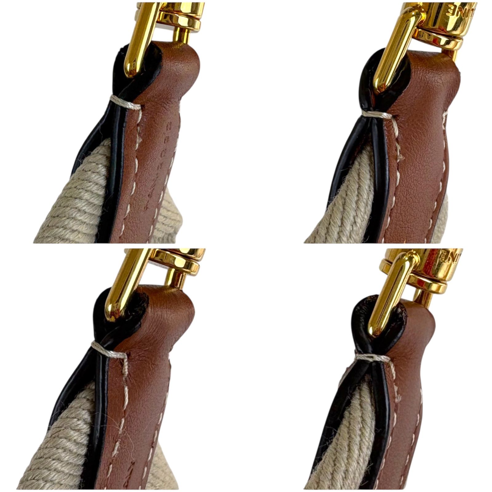 セリーヌ CELINEジャカード ロングストラップ ウール ベージュ