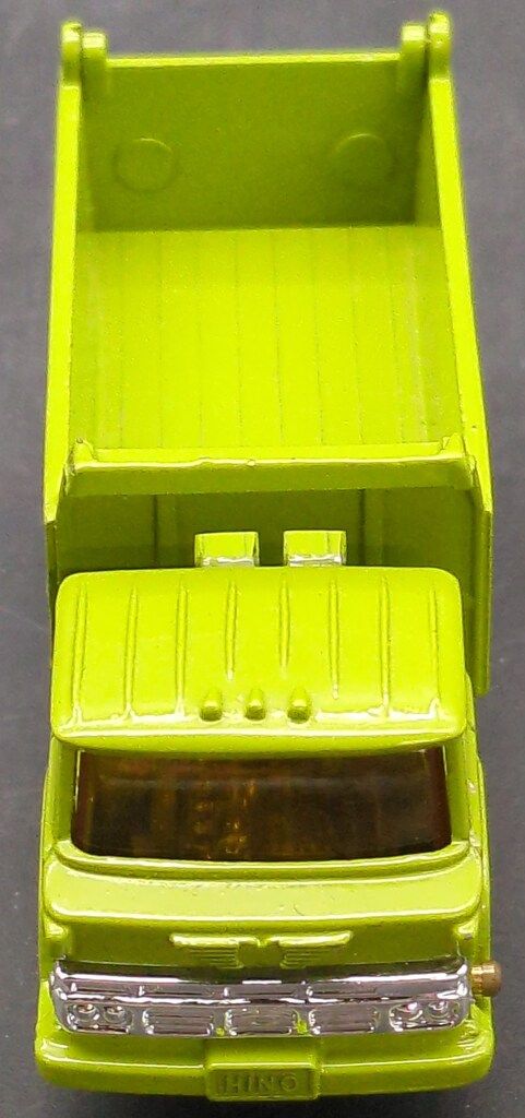 トミー トミカ黒箱 トミカ 日野ダンプカー 黄緑 オレンジ窓 11 Fホイール 52-1-15