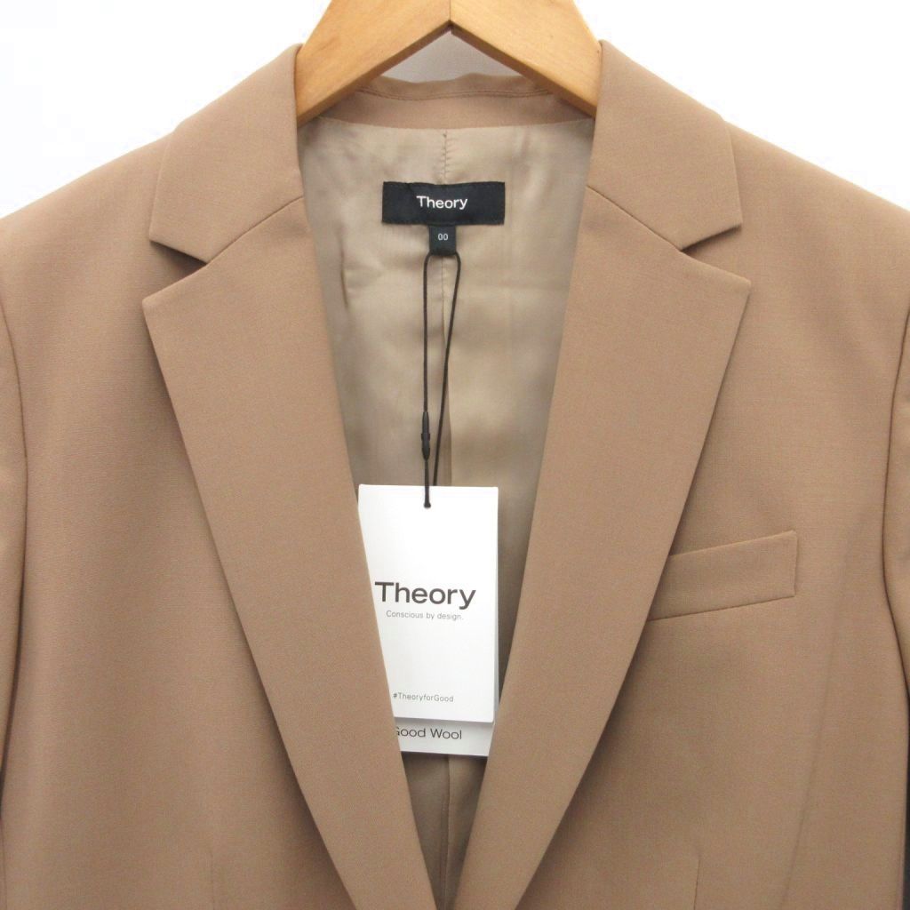 【新品未使用】セオリー　テーラードジャケット　アンコン　タグ付き　1b　2サイズ 美品】 日本製 セオリー Theory ストレッチ入り 2B シングル