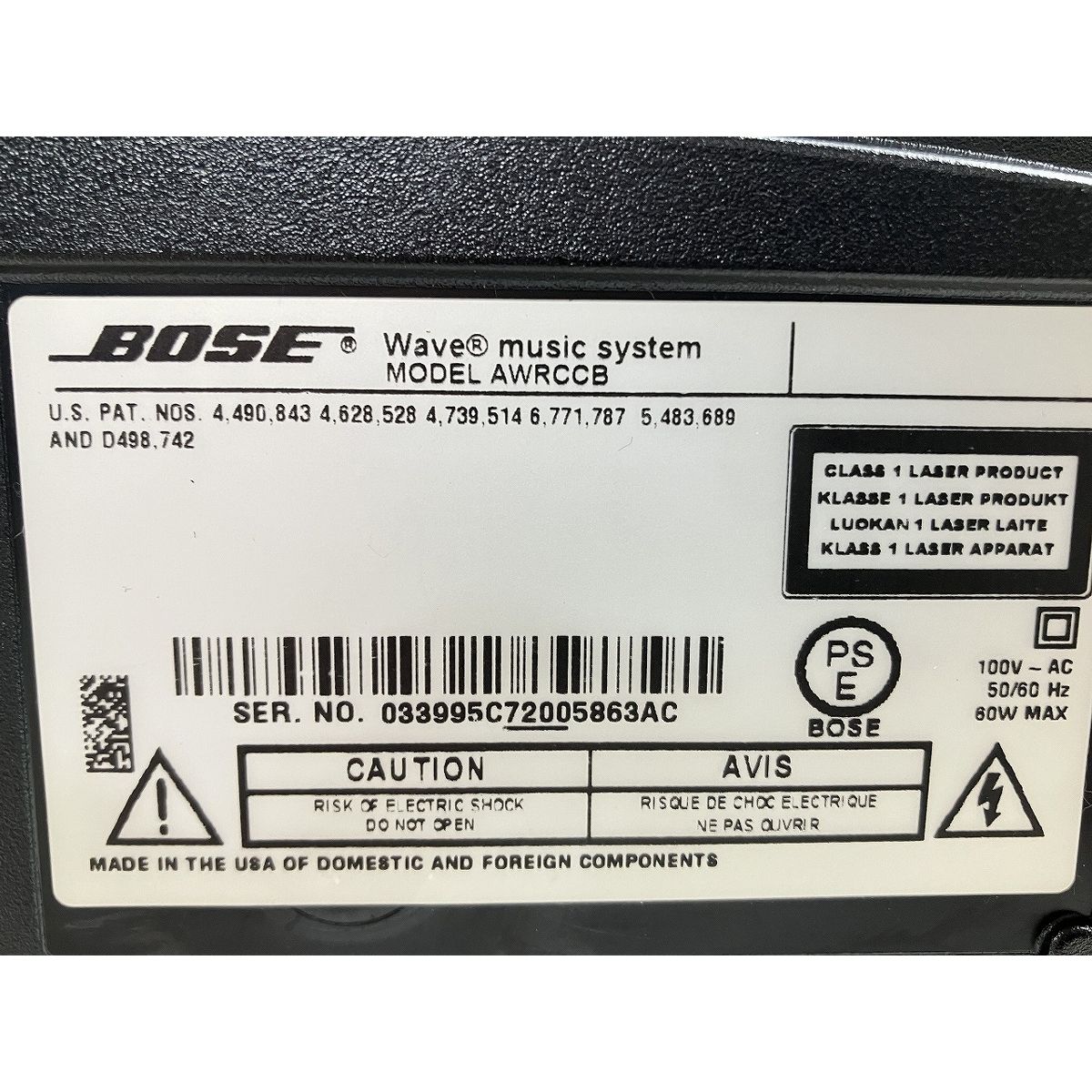 BOSE Wave Music System AWRCCB CDプレイヤー 音響機材 ボーズ