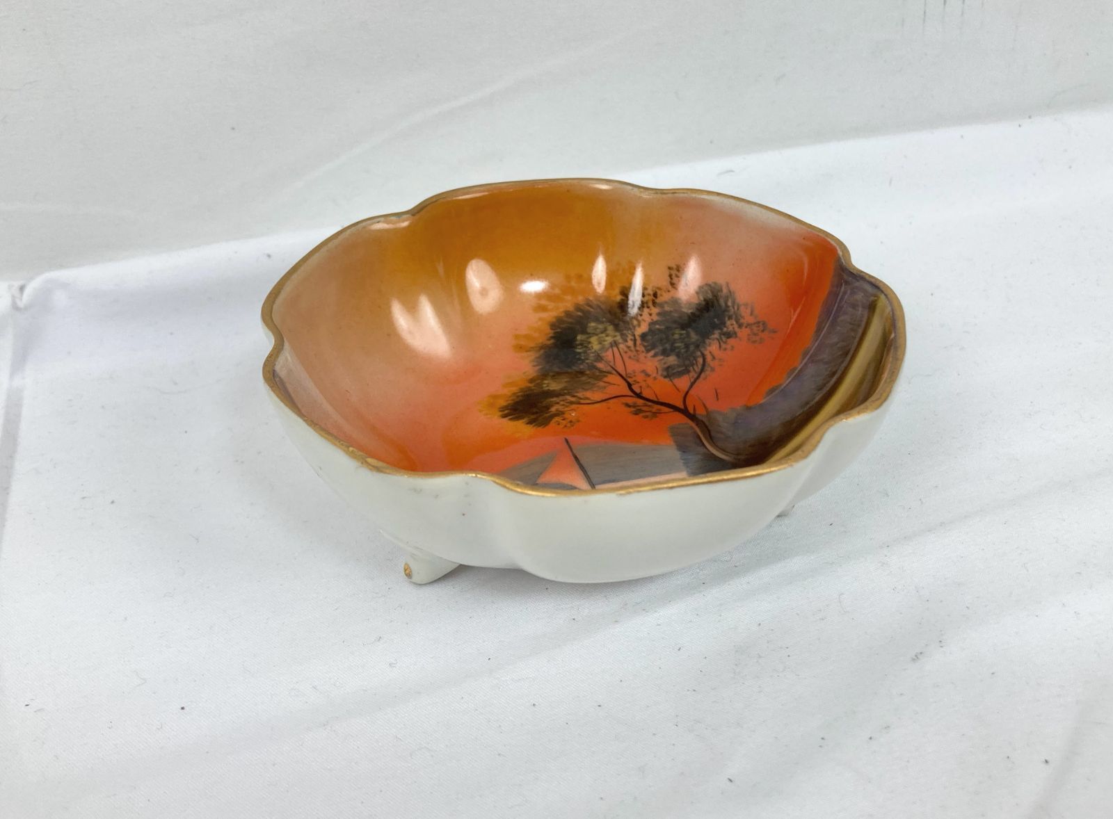 オールドノリタケ 風景画 ボウル 夕焼け アンティーク - メルカリ