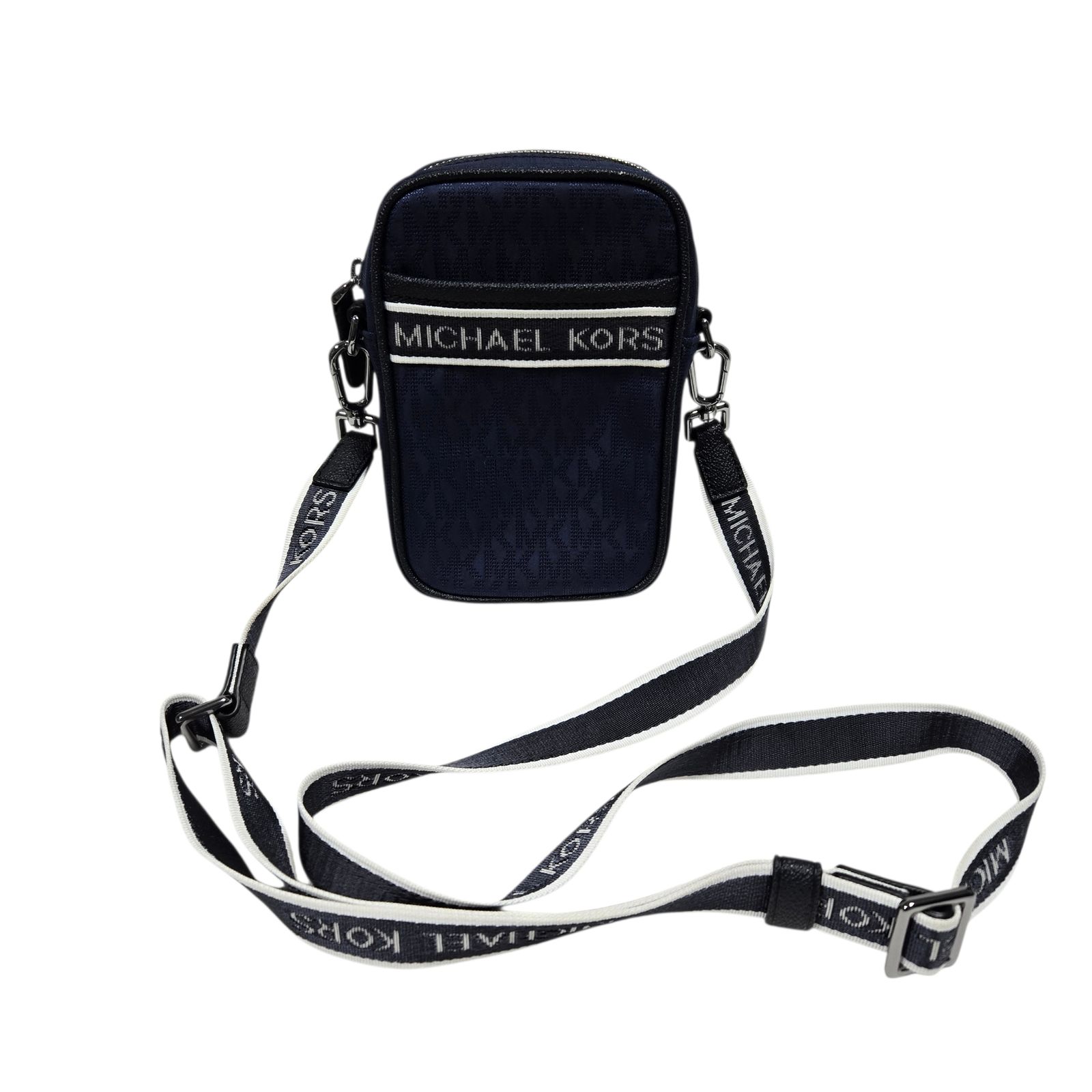 ◆MICHAEL KORS マイケルコース クロスボディショルダーバッグ ミニ ブラック×ブルー系 ウィメンズ MKシグネチャー 中古品 Q103966NL ◇MICHAEL KORS マイケルコース クロスボディショルダーバッグ ミニ
