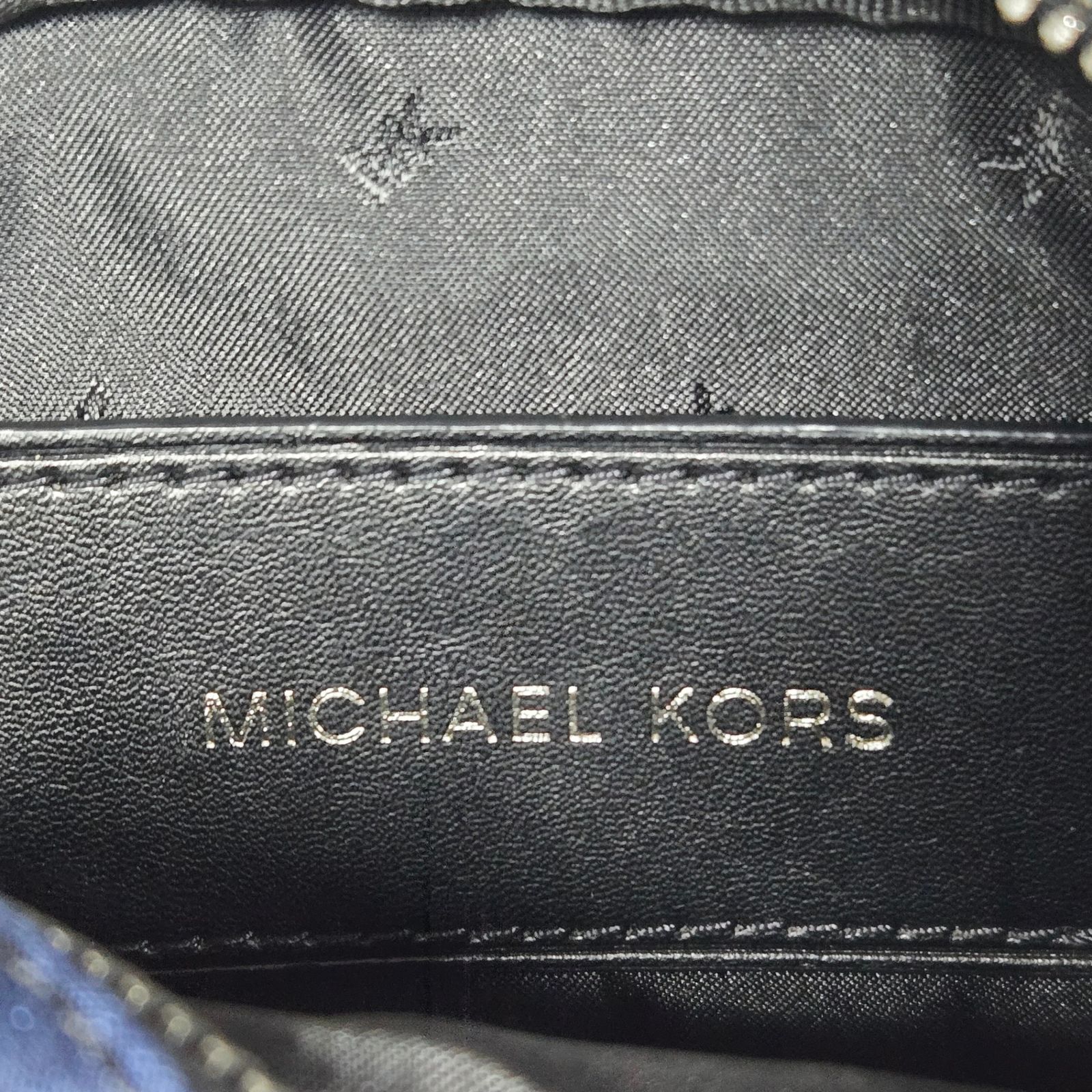 ◆MICHAEL KORS マイケルコース クロスボディショルダーバッグ ミニ ブラック×ブルー系 ウィメンズ MKシグネチャー 中古品 Q103966NL ◇MICHAEL KORS マイケルコース クロスボディショルダーバッグ ミニ