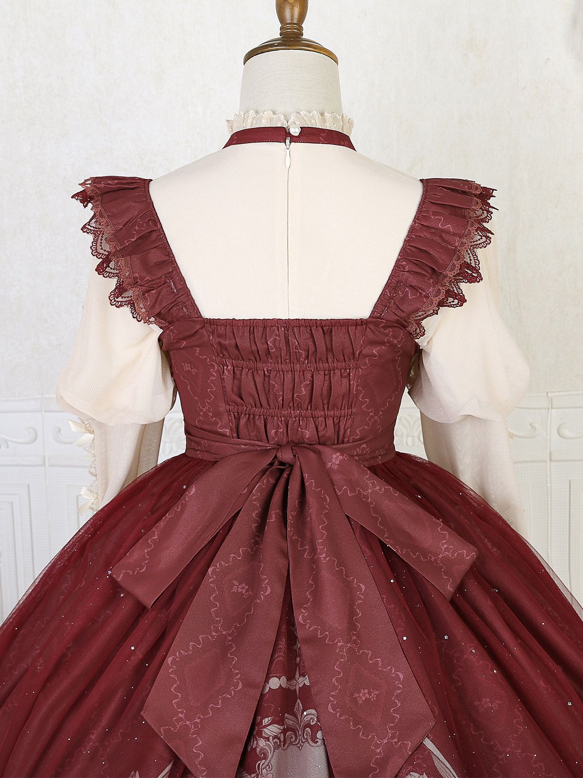 ロリータドレス lolitaドレス ブラウス ワンピース 少女風 レース&リボン装飾 コスプレ普段着