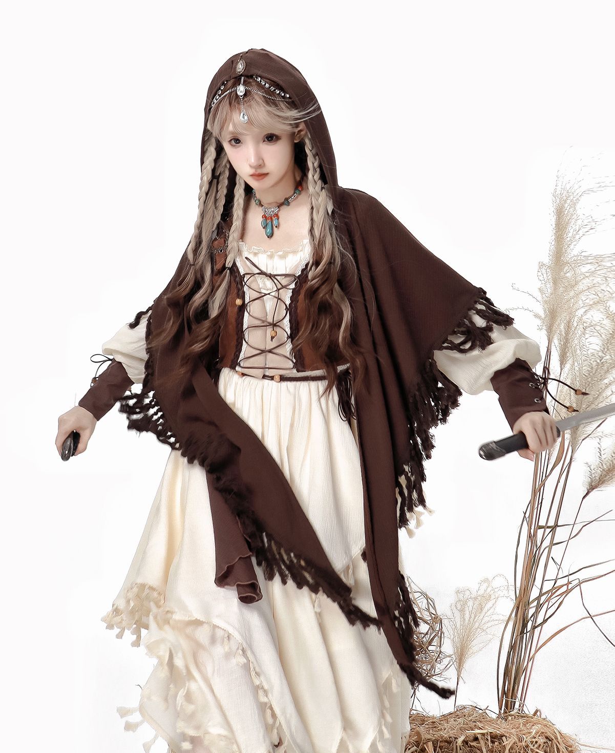 ゴシック風ロリータ コスプレ衣装 ゴスロリ lolitaドレスセット ドレス タンクトップ クローク 感 舞台衣装 イベント向け 普段着