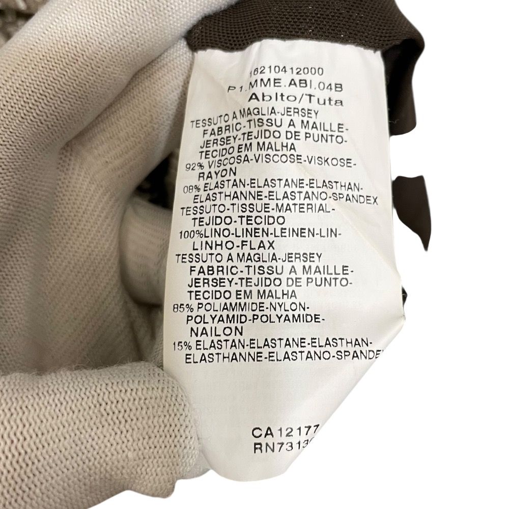 美品 Max Mara マックスマーラ 総柄 半袖 ひざ丈 タイト ドレープ  