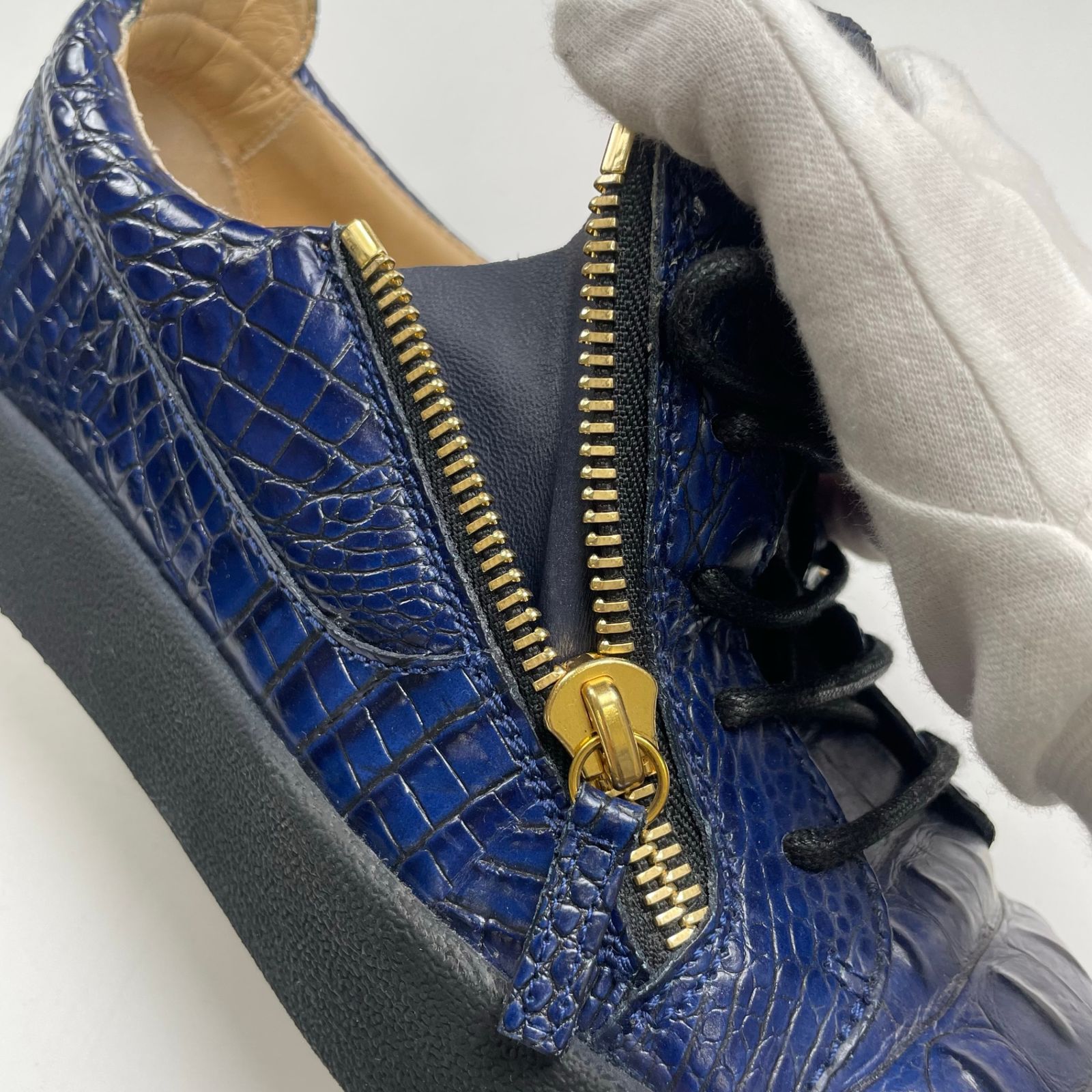 GIUSEPPE ZANOTTI ジュゼッペ ザノッティ / クロコ型押しスニーカー 