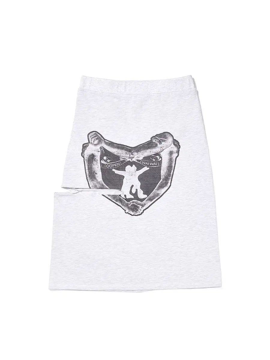 Open yy HUG-HEART CUTOUT SKIRT