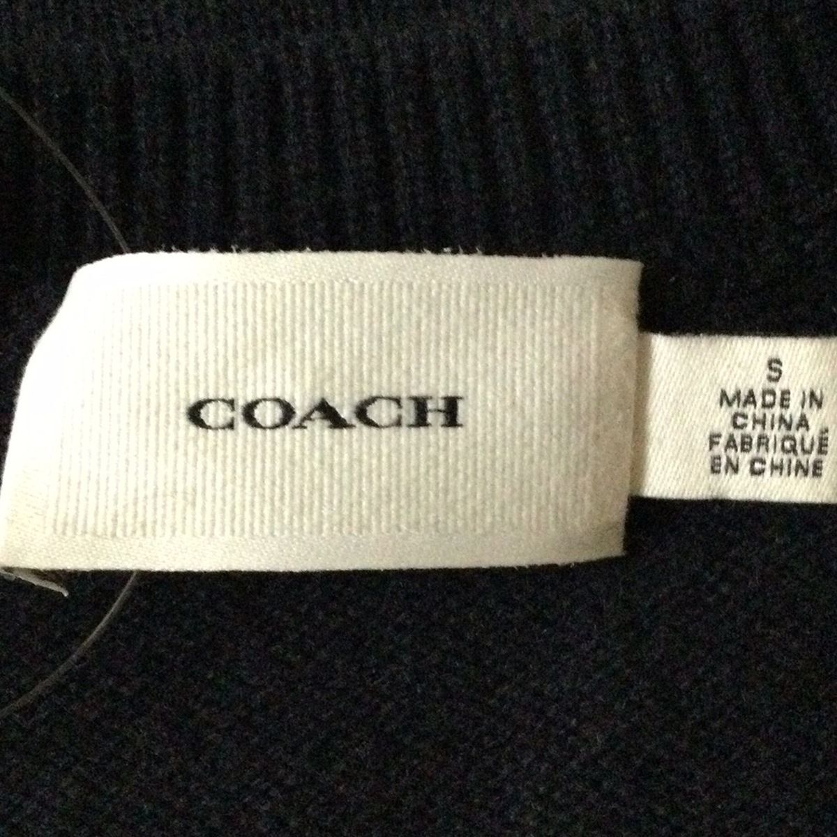  COACH コーチ 長袖セーター サイズS レディース - ダークネイビー×ブルー×マルチ クルーネック ロボット 長袖 ニット セーター