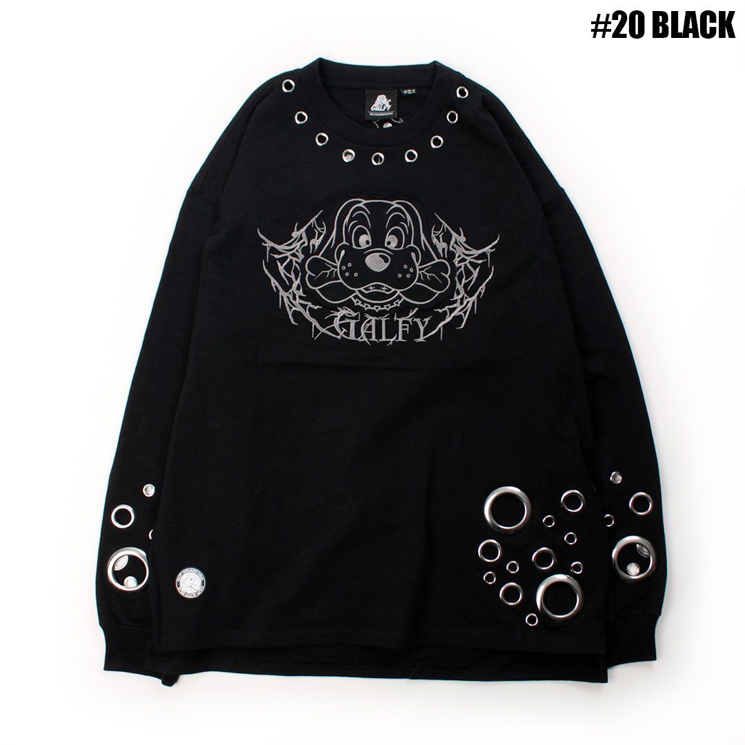 ガルフィー GALFY 穴あきPUNCHロンTee 161025 #10 WHITE #20 BLACK #21