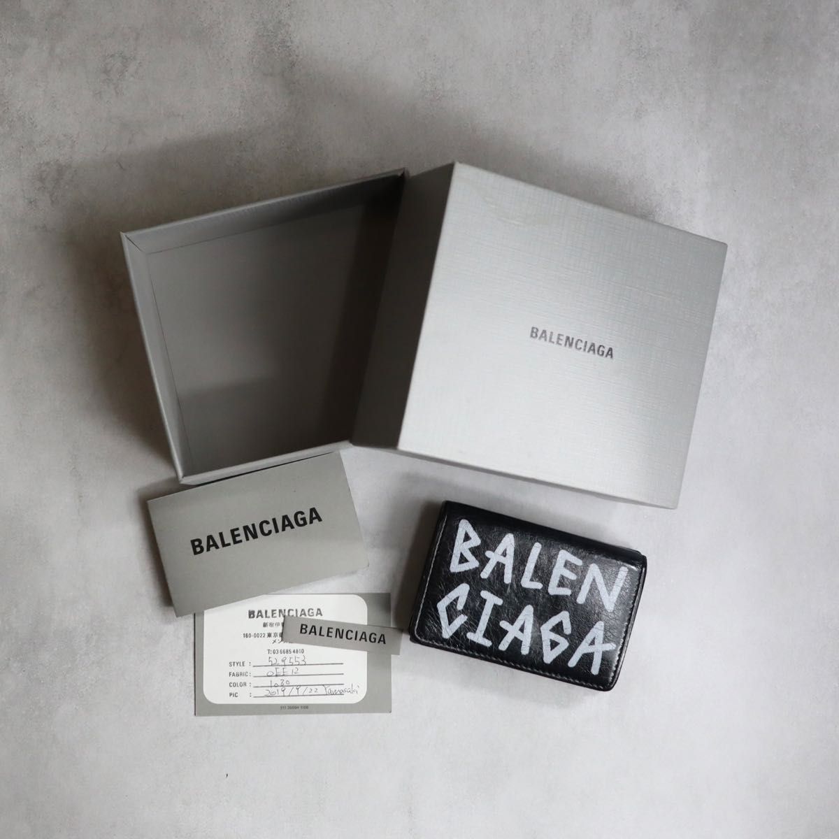 BALENCIAGA バレンシアガ / グラフィティミニウォレット 三つ折り財布