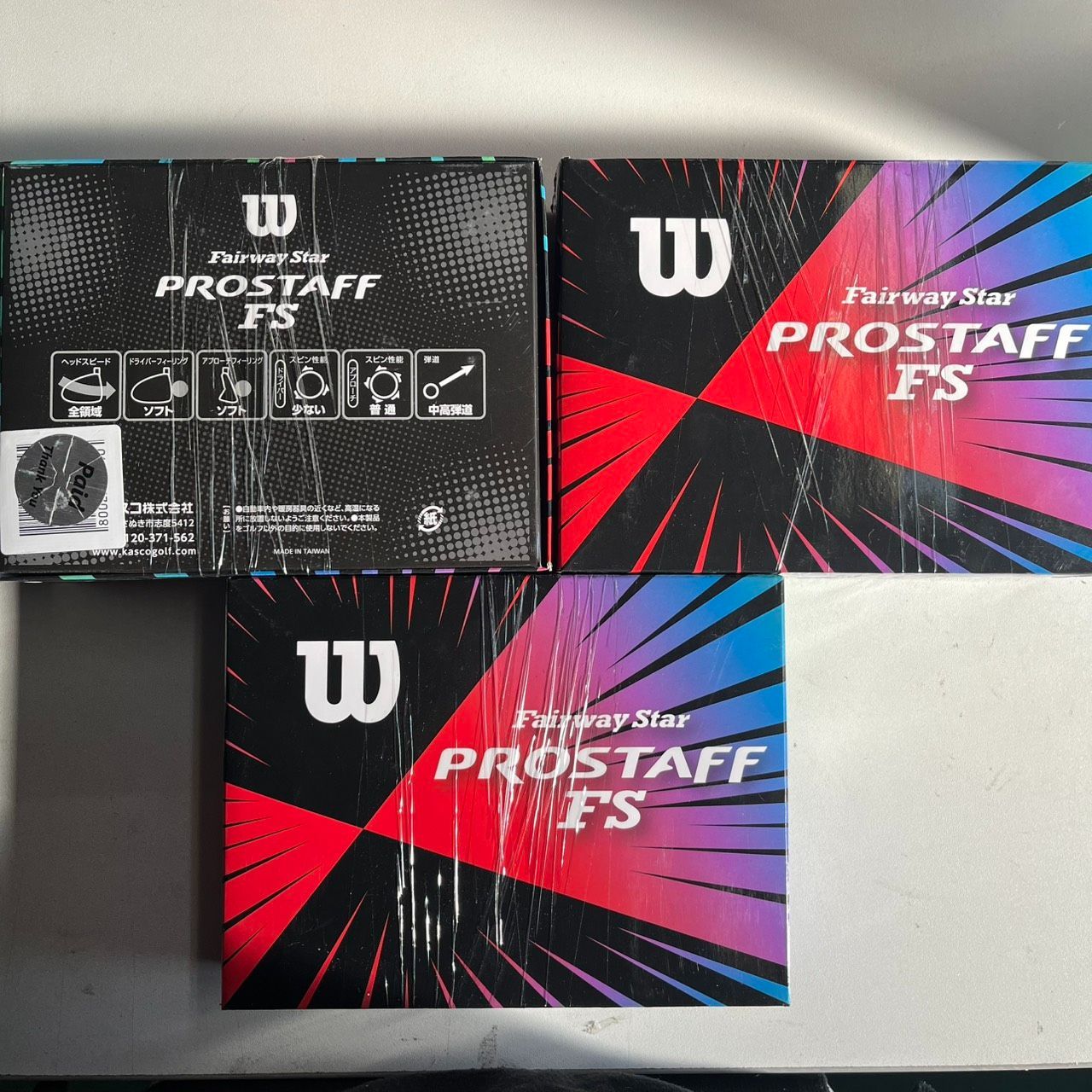 ウィルソン フェアウェイスター プロスタッフ FS ゴルフボール 1ダース×3箱セット