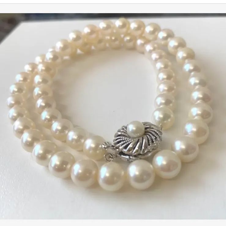 あこや 本真珠 お買い得品 7.5-7.9㎜ パール ネックレス SVクラスプ ③