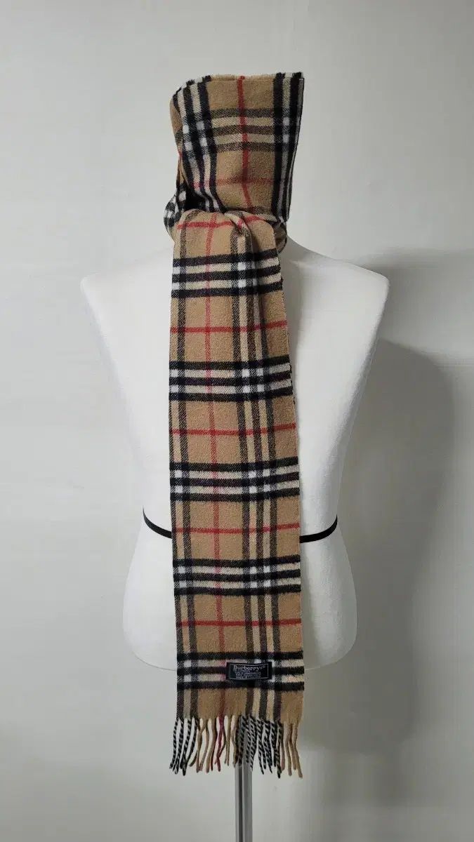 Burberry ベージュ チェックマフラー 100%ラムウール Burberrys バーバリー 90'sヴィンテージ ベージュ CHECK ラムウール
