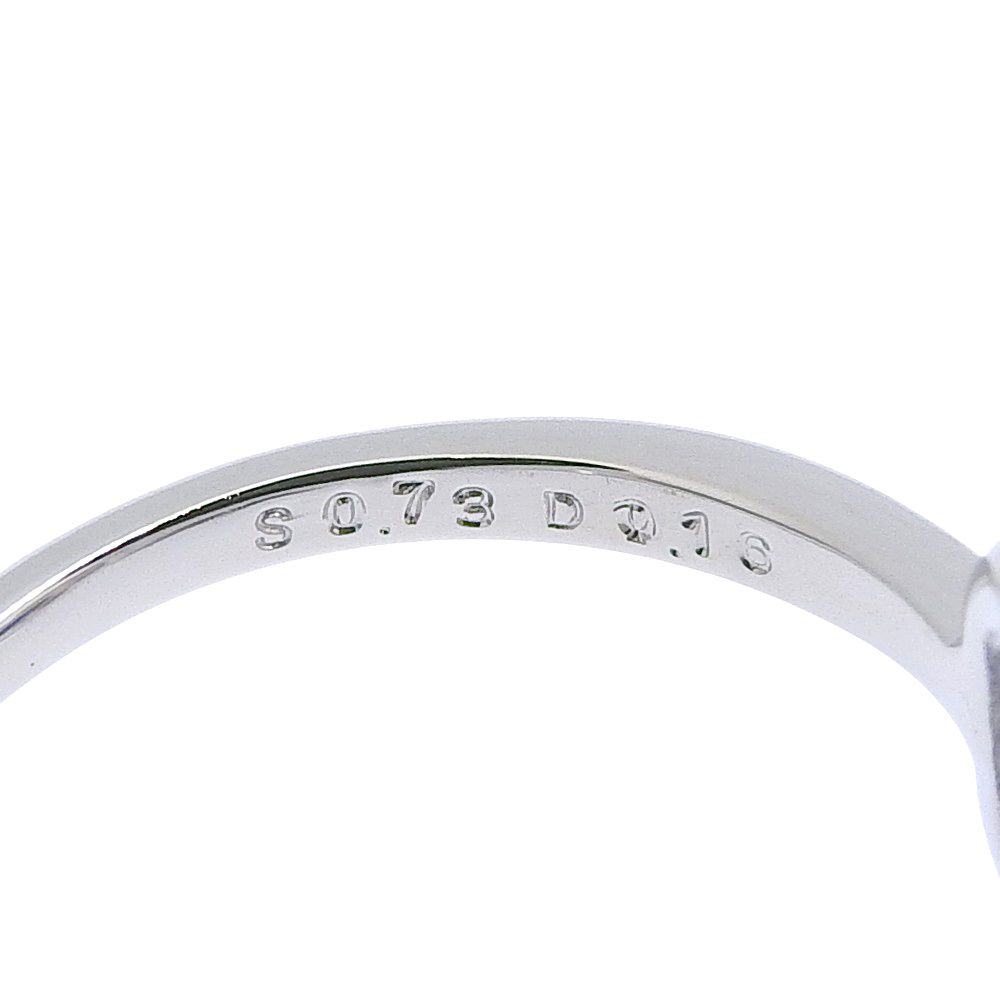 鑑付 天然サファイア リング 指輪 4.6 g プラチナ Pt 900 サファイア 0.73 ct メレダイヤ 0.16 11.5号 ノーブランド