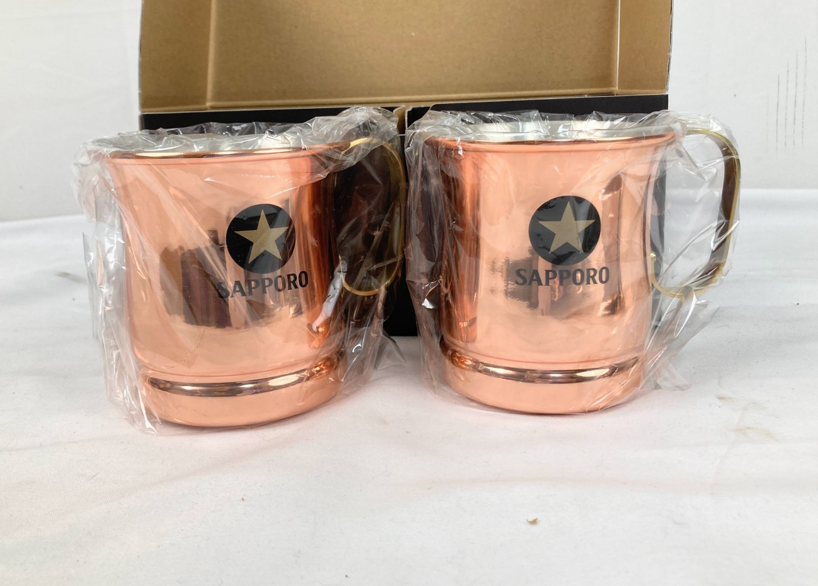 開封品 サッポロ生ビール黒ラベル キャンペーン オリジナルペアグラス