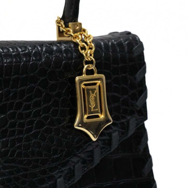 Yves saint Laurent ヴィンテージハンドバッグ クロコ型押し Yves saint Laurent ヴィンテージハンドバッグ クロコ型押し Yves