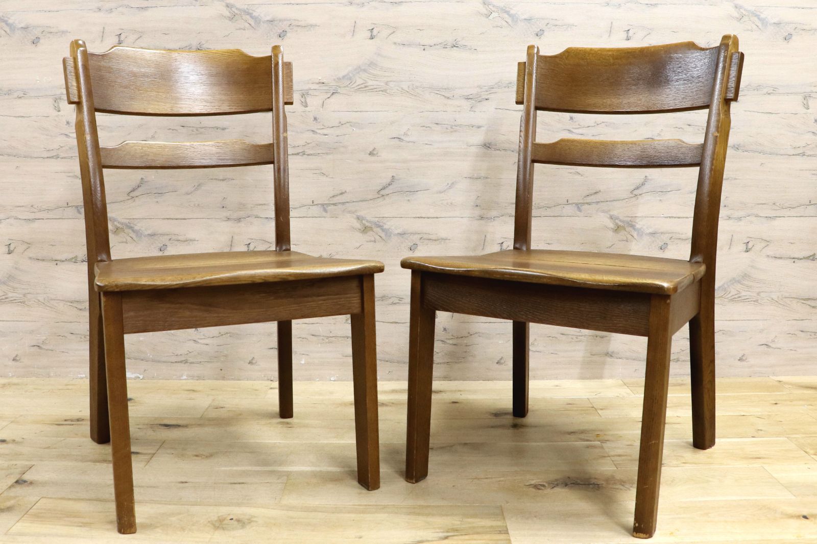 イバタインテリア ibata ダイニングチェア アームレスチェア 2脚セット チェア 木製 椅子 1人掛け