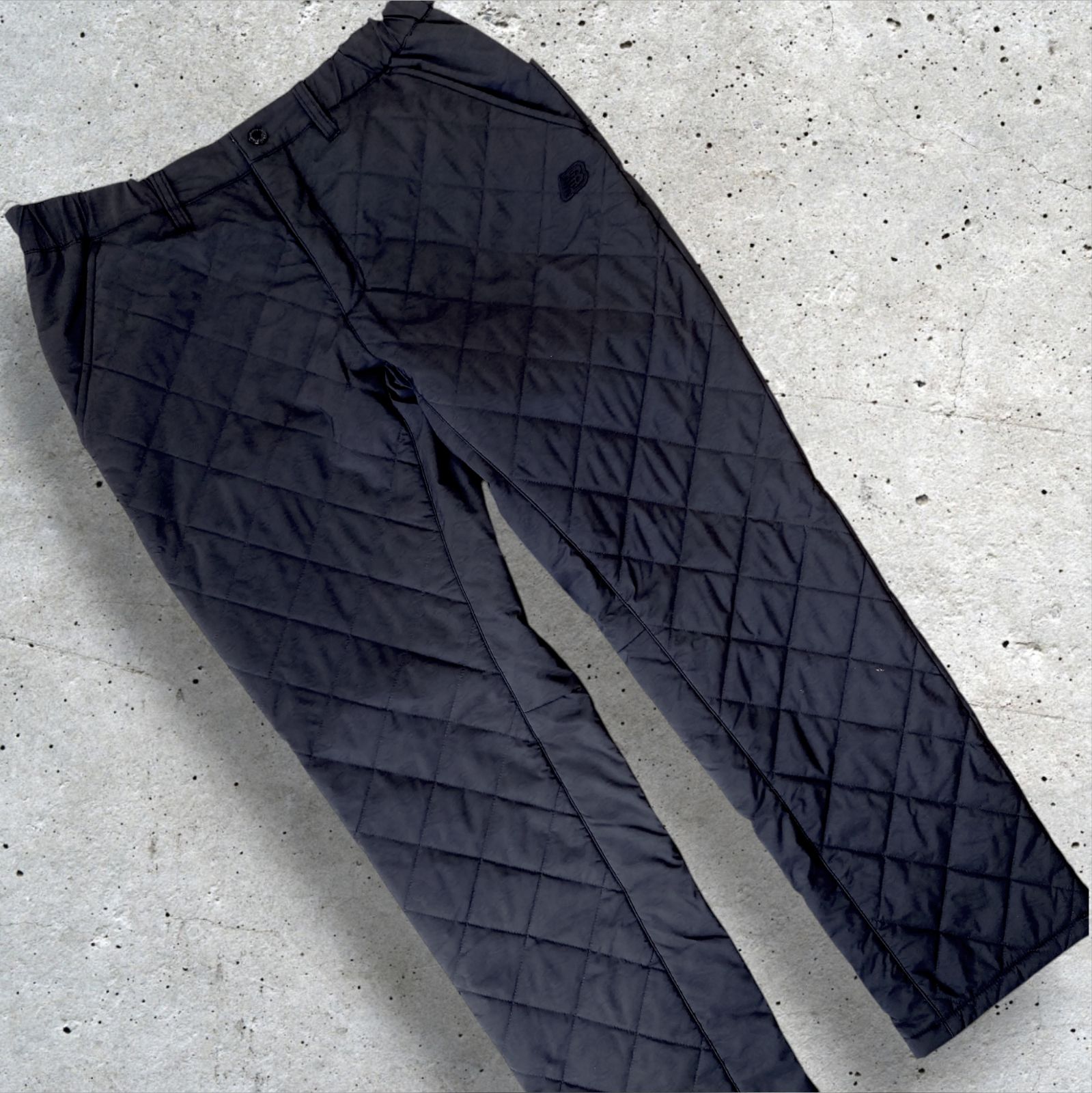 美品 new balance golf 中綿キルティングパンツ ブラック メンズ