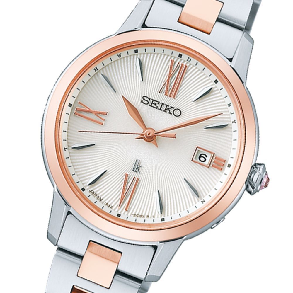 セイコー ルキア SSVW 206 レディース 腕時計 ソーラーSEIKO LUKIA Grow ピンク ゴールド シルバー
