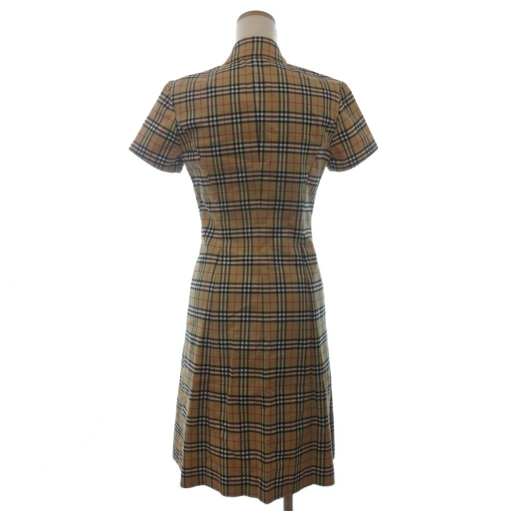 BURBERRY バーバリーブラウン系 半袖 ひざ丈ワンピース 38 バーバリーズブルーレーベル Burberry's BLUE LABEL 半袖 シャツ