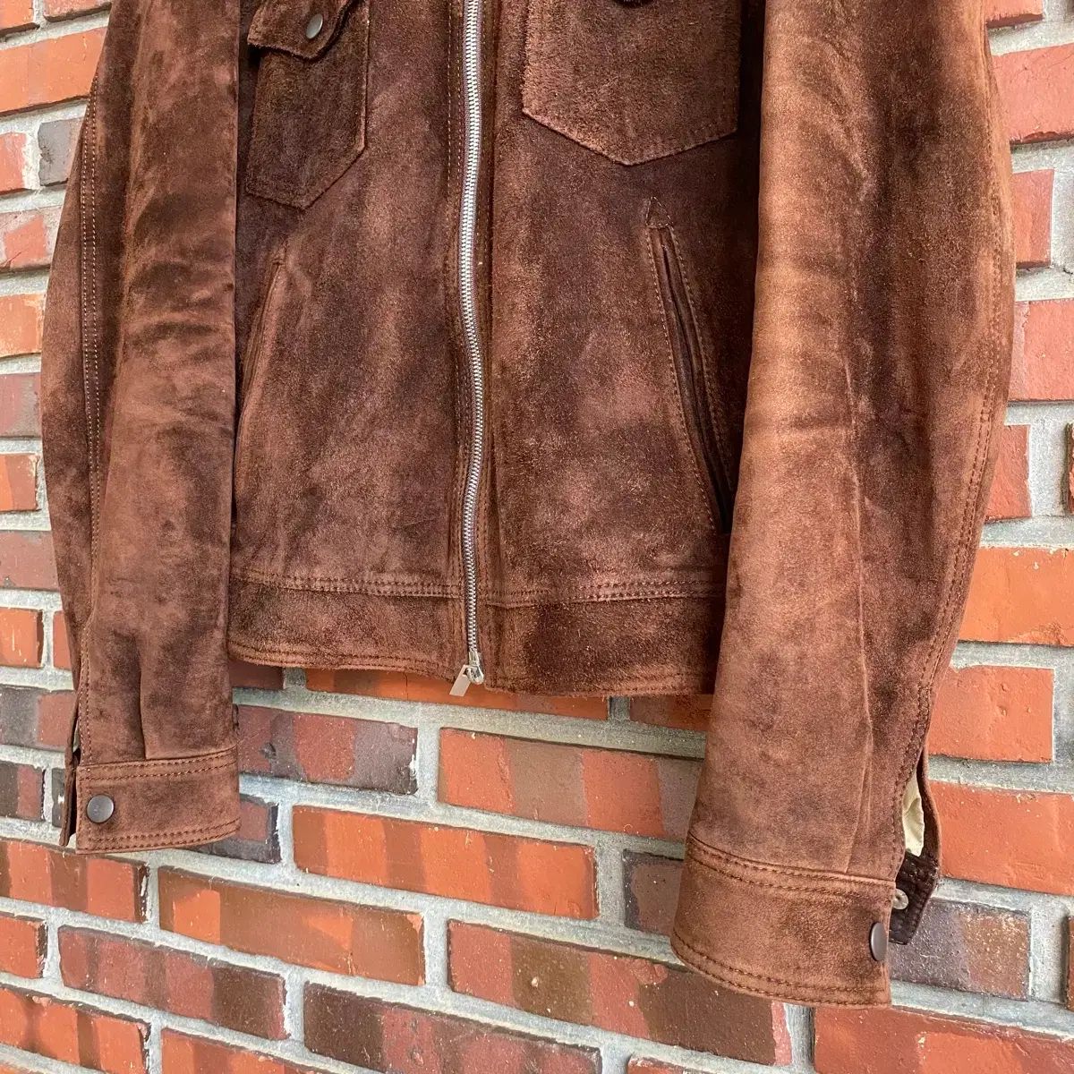 L) the letters ブラウン スウェード ウェスタン ジャケット - メルカリ
