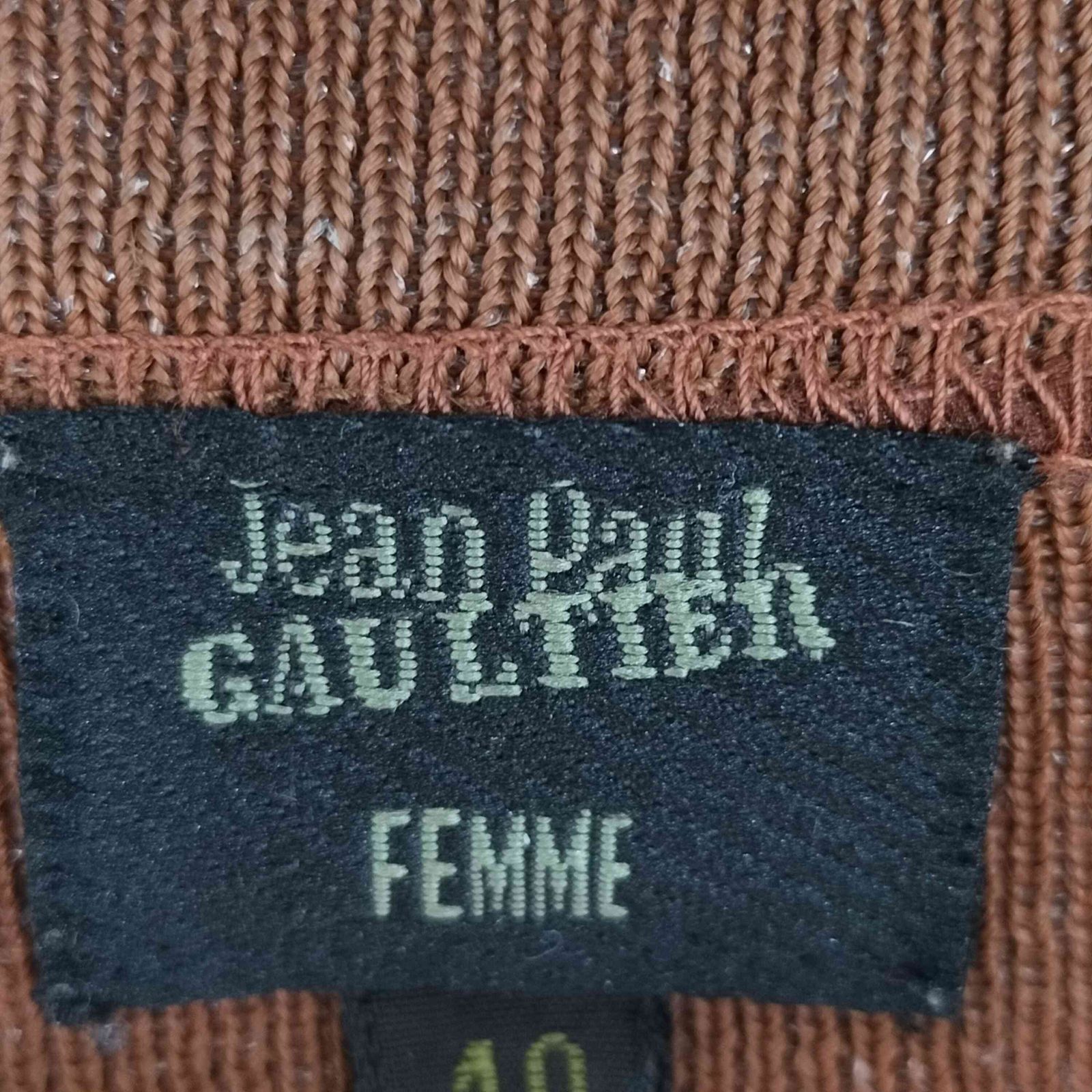 Jean Paul Gaultier femme ウール リブニットカーディガン Jean Paul Gaultier femme ウール リブニットカーディガン ジャン