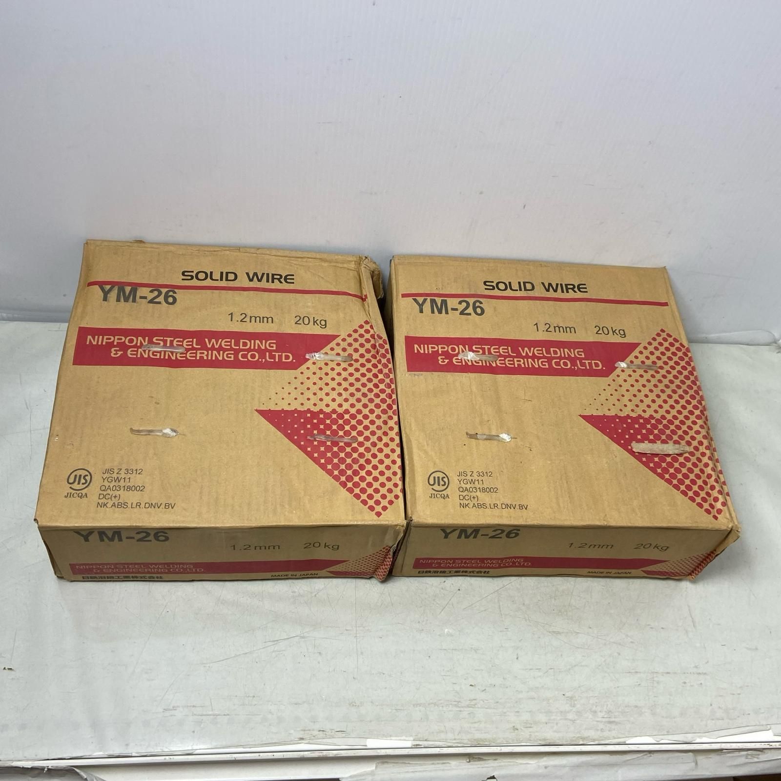 ΦΦ日鐵住金 半自動溶接ワイヤ ソリッド φ 1 2 mm 20 kg巻 セット YM 26 電子部品用材 その他 