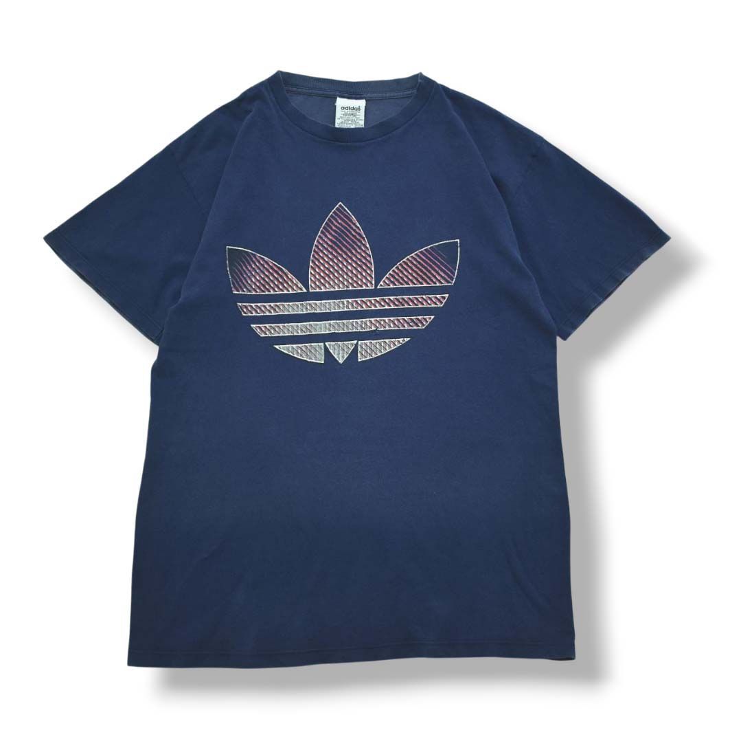 【美品】adidas　アディダス　トレフォイルロゴ　刺繍　ヘンリーネック　90s 美品】adidas アディダス トレフォイルロゴ 刺繍 ヘンリーネック 90s