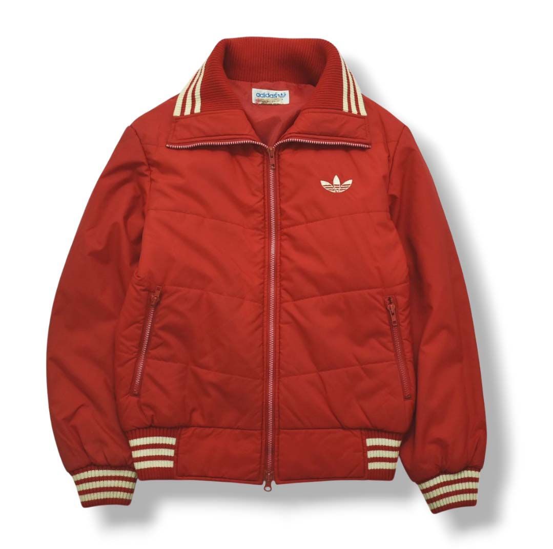 80s adidasアディダスデサント製／中綿ナイロンジャケットアウター／Ｌ デサント期】 80s ヴィンテージ アディダス adidas 中綿 キルティング