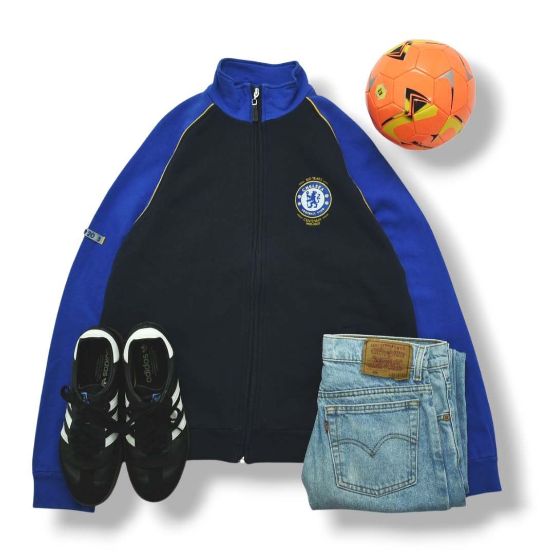 美品 CHELSEA FC チェルシー ジャージ サッカー フットサル S 希少】 00s ヴィンテージ チェルシー CHELSEA FC 2005 創設100周年記念