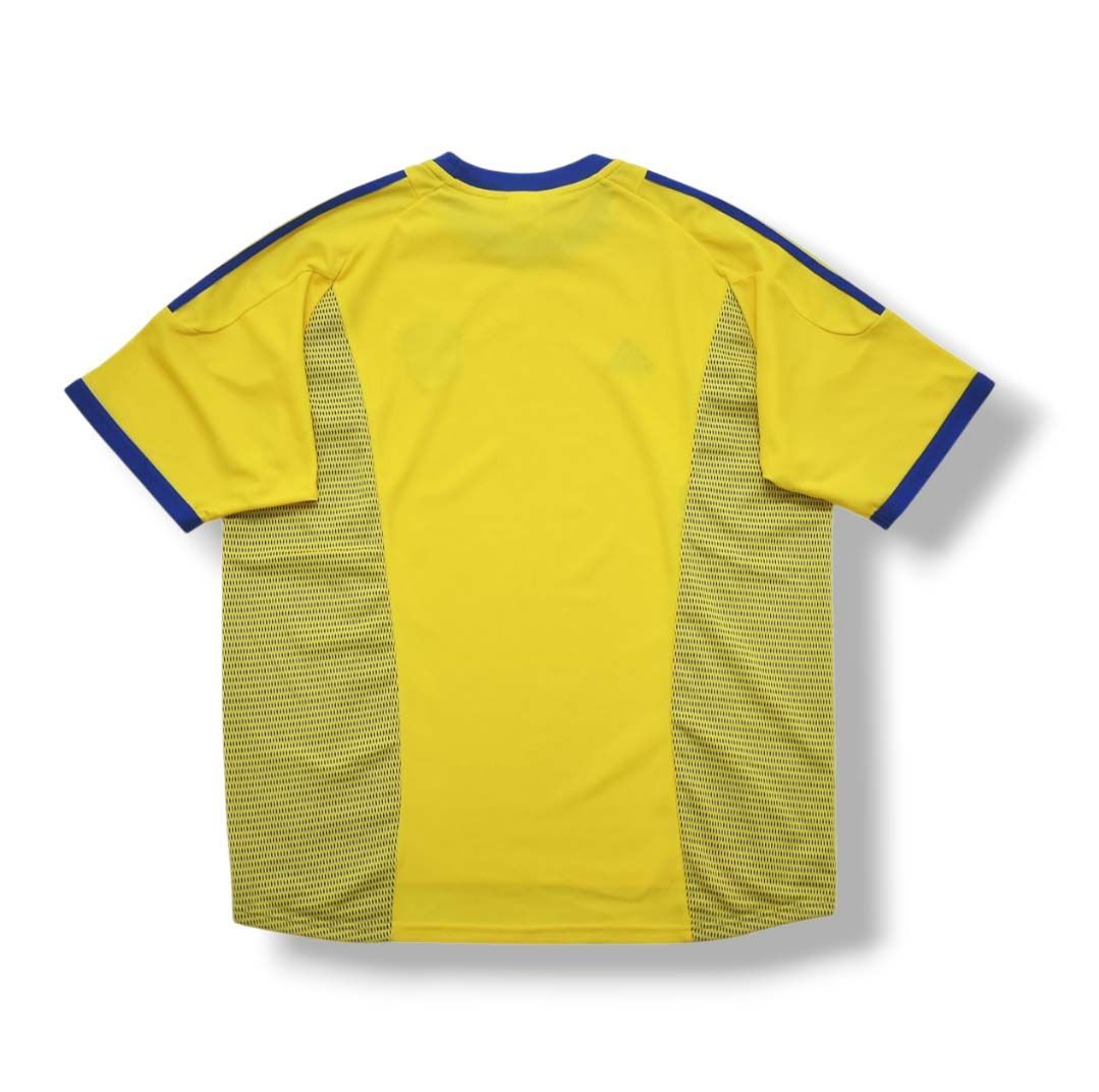 90s アディダス スウェーデン代表 ゲームシャツ 風 半袖 Tシャツ イエロー 90s アディダス スウェーデン代表 ゲームシャツ 風 半袖 Tシャツ イエロー