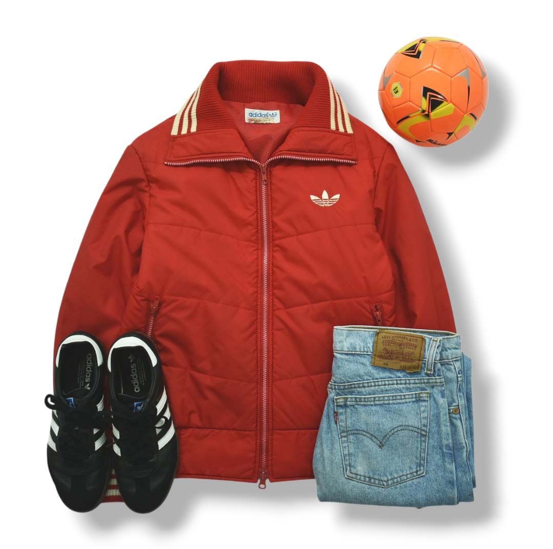 デサント期】 80s ヴィンテージ アディダス adidas 中綿 キルティング