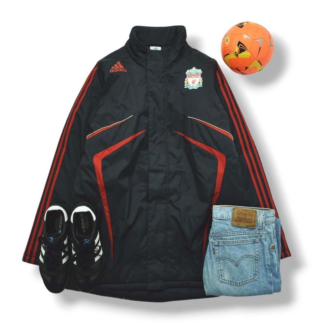 リヴァプールFC ベンチコート　adidas アディダス　リパプール　サッカー 00s ヴィンテージ アディダス adidas リヴァプール Liverpool FC 中綿