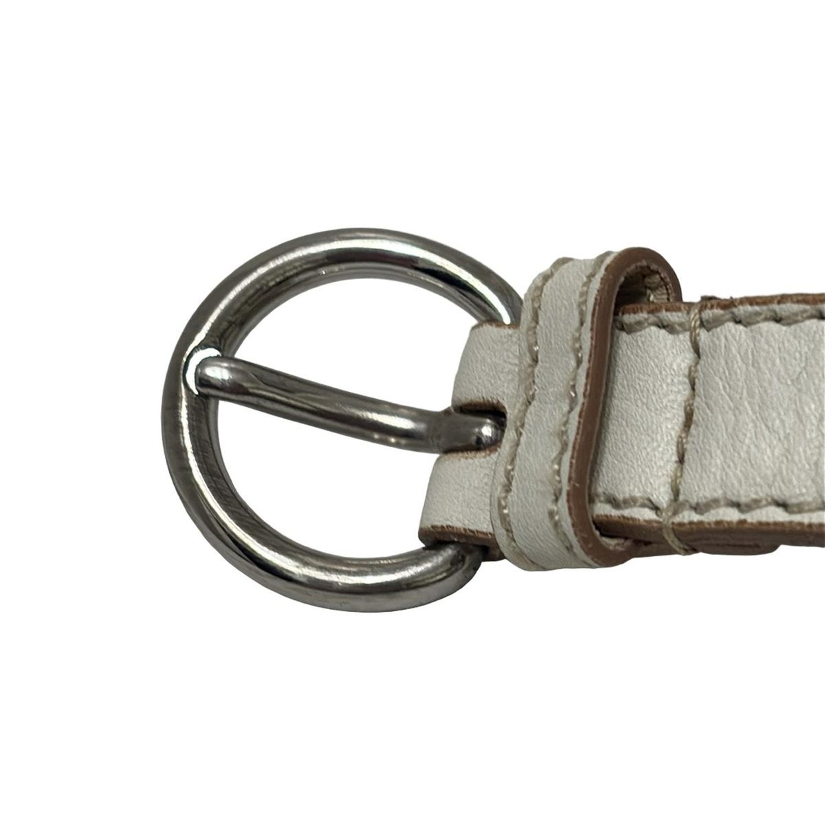  ジルサンダー ベルト 80 32 - 白 編み込み レザー ベルト 小物